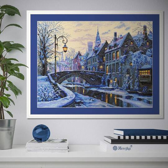 Merejka Winter Evening Counted Cross Stitch Kit